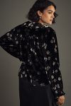 Thumbnail View 6: The Keira Collared Button-Front Blouse by Pilcro: Long-Sleeve Velvet Edition