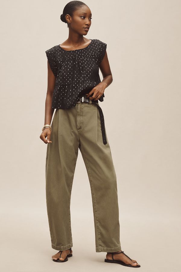 Slide View: 3: Haut Swing Lurex Sans Manches Par Anthropologie