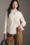 Thumbnail View 1: Maeve Contrast-Stitch Linen Buttondown Shirt