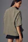 Thumbnail View 2: The Dylon Short-Sleeve Wide-Placket Top: Striped Edition