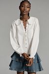 Thumbnail View 1: The Keira Collared Button-Front Blouse by Pilcro: Long-Sleeve Denim Edition