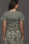 Thumbnail View 2: By Anthropologie Short-Sleeve Smocked Linen Twofer Top