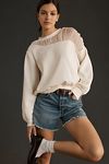 Thumbnail View 1: Maeve Sheer-Shoulder Pullover Knit Top