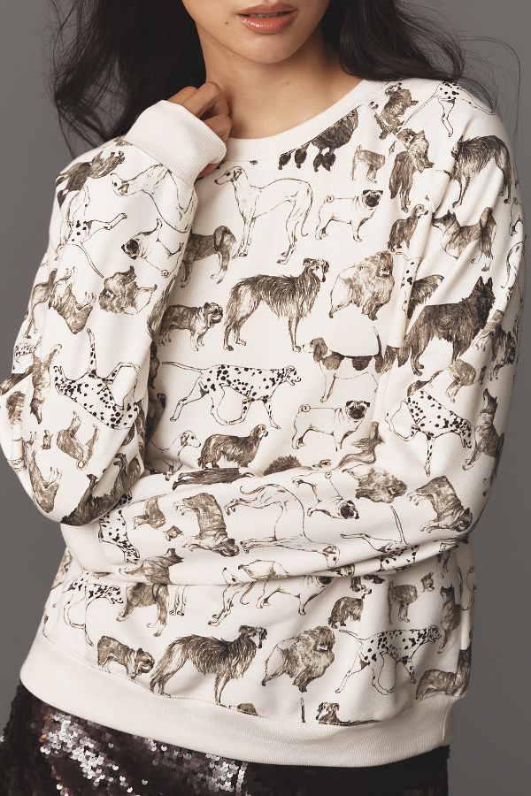 Slide View: 2: Maeve Printed Sweatshirt