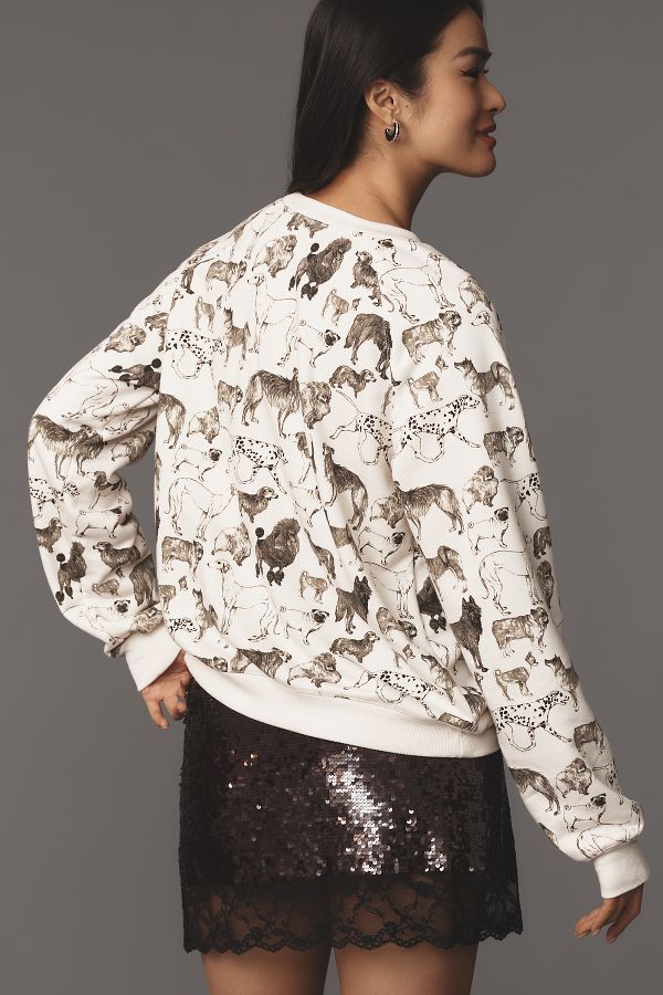 Slide View: 3: Maeve Printed Sweatshirt