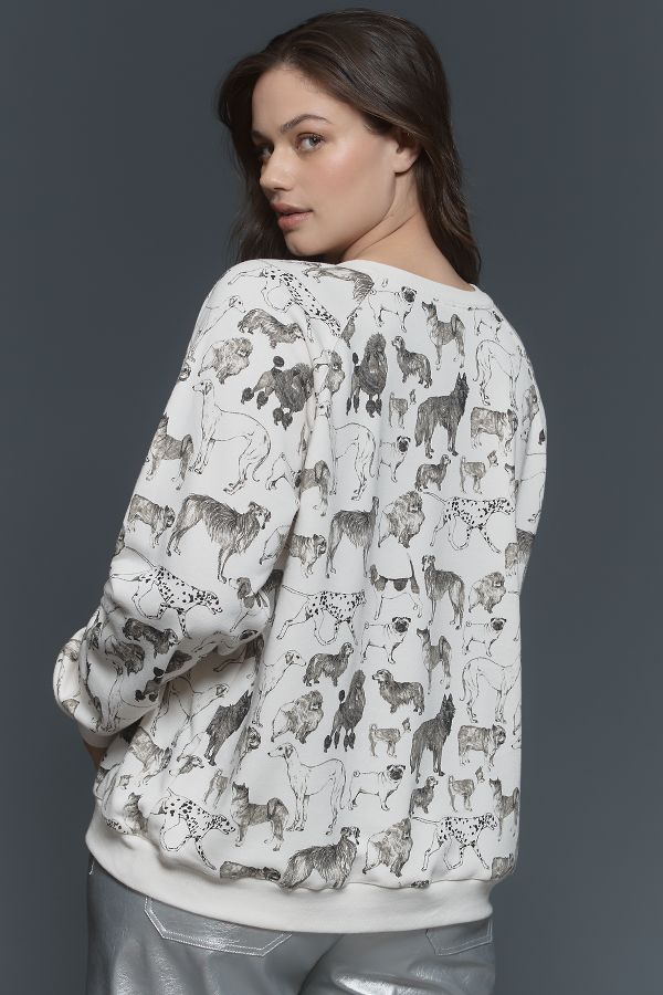 Slide View: 7: Maeve Printed Sweatshirt