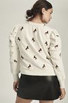 Thumbnail View 7: Maeve Puff-Sleeve Embroidered Sweatshirt