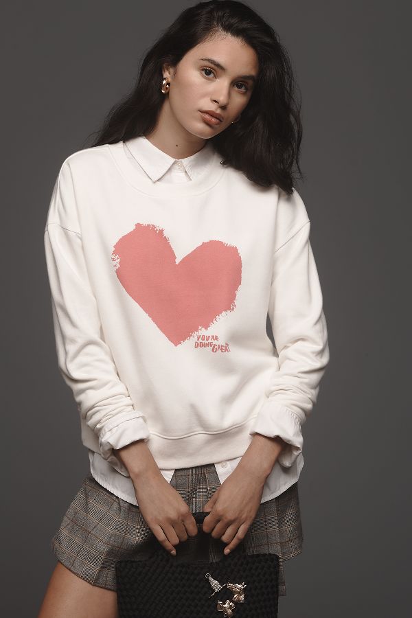 Slide View: 1: Chiara Perano Heart Sweashirt