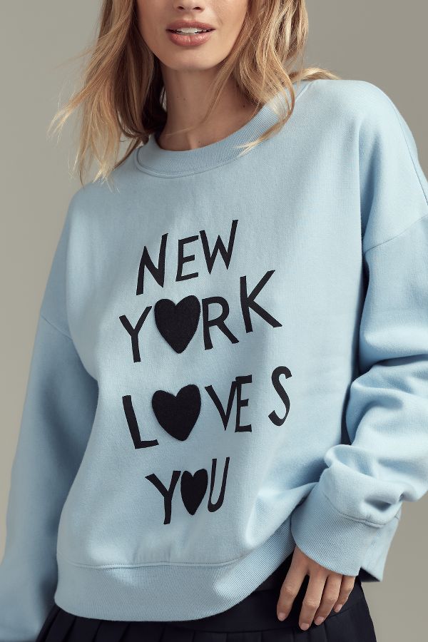 Slide View: 4: Rebecca Mayfield x Anthropologie Grafisches Sweatshirt