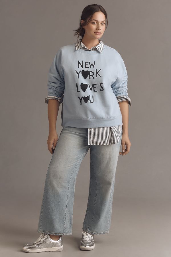 Slide View: 7: Rebecca Mayfield x Anthropologie Grafisches Sweatshirt