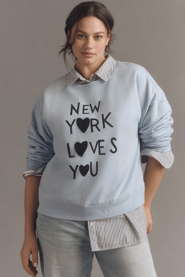 Slide View: 5: Rebecca Mayfield x Anthropologie Grafisches Sweatshirt