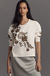 Thumbnail View 1: By Anthropologie Fern & Flower Crew-Neck Sweatshirt