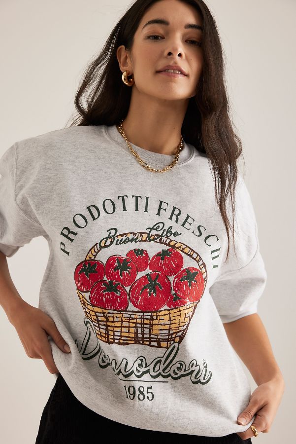 Vista diapositiva: 1: Di Anthropologie Pomodori Felpa Oversize con Grafica