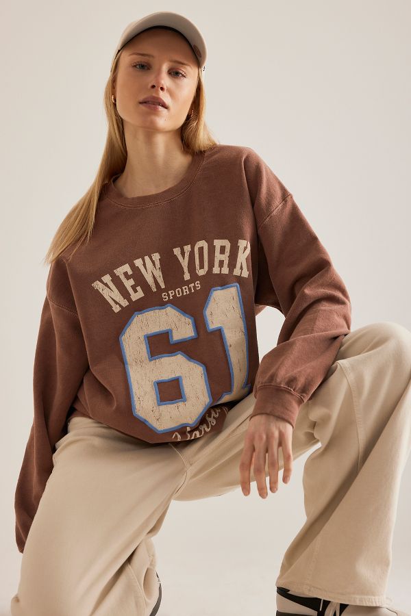 Slide View: 8: By Anthropologie New York Graphic Sweatshirt