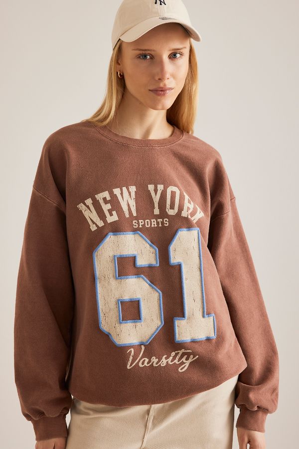 Slide View: 3: By Anthropologie New York Graphic Sweatshirt