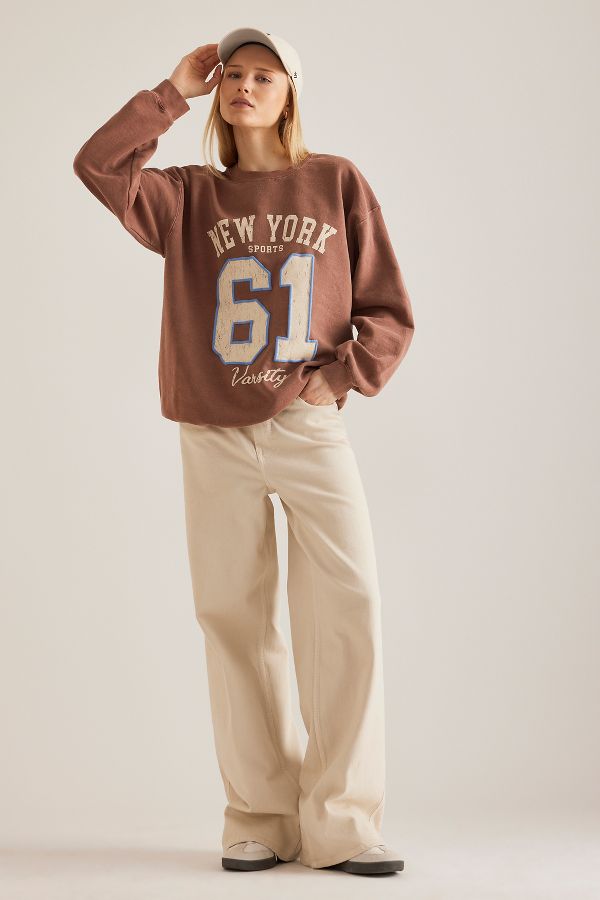 Slide View: 5: By Anthropologie New York Graphic Sweatshirt