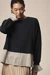 Thumbnail View 1: Maeve Striped Trim Twofer Sweatshirt