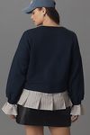 Thumbnail View 6: Maeve Striped Trim Twofer Sweatshirt