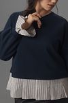 Thumbnail View 8: Maeve Striped Trim Twofer Sweatshirt