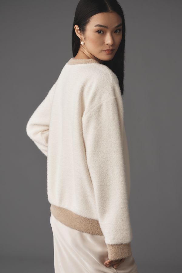 Slide View: 4: Maeve Cozy Ringer Sweatshirt