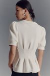 Thumbnail View 3: Maeve Puff-Sleeve Pleated-Waist Peplum Top