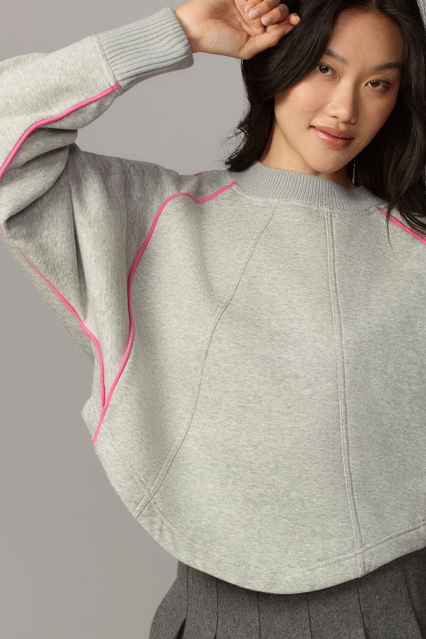 Slide View: 4: Maeve Paneled Warm-Up Sweatshirt