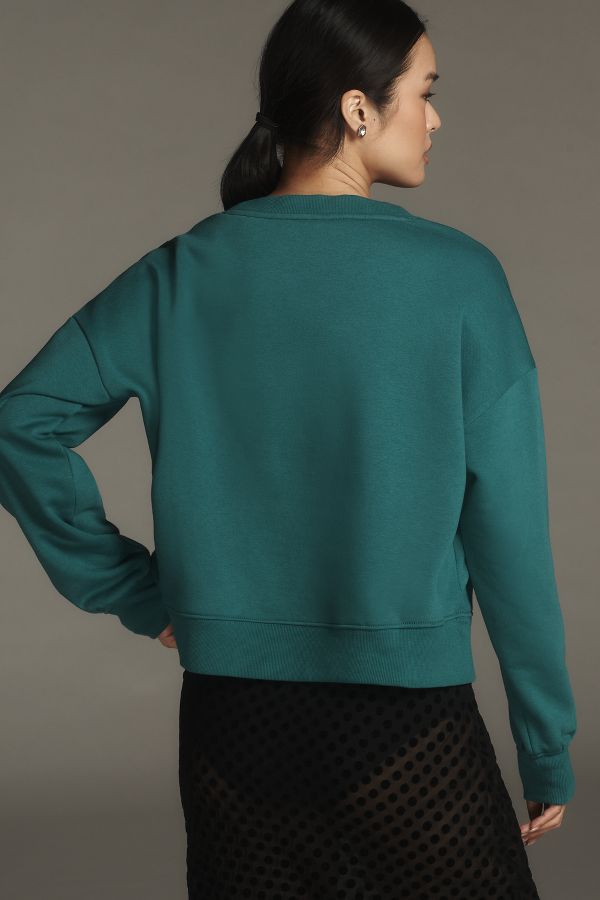 Slide View: 3: Maeve Martini Icon Long-Sleeve Crew-Neck Pullover Sweater