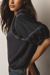 Thumbnail View 2: Pilcro Denim-Sleeve Twofer Sweatshirt