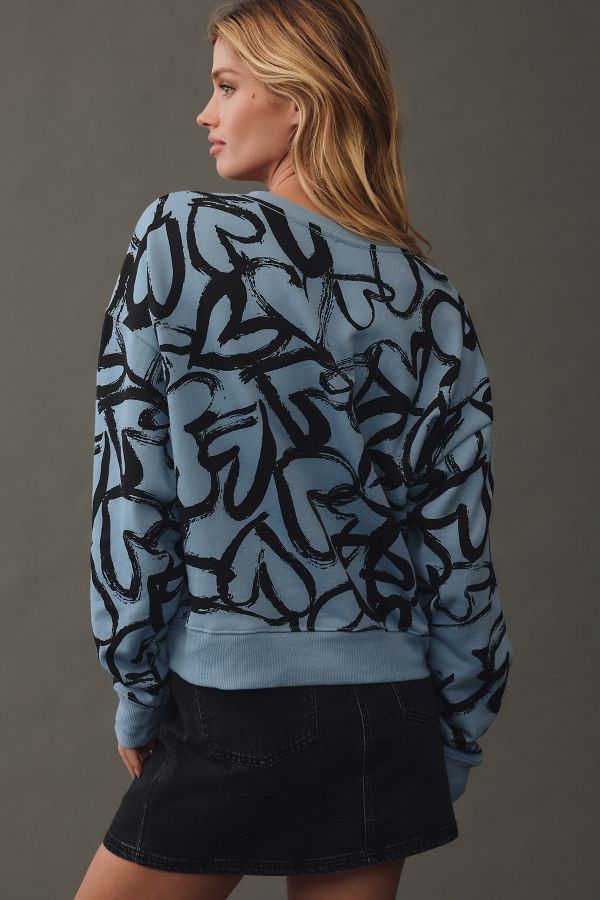 Slide View: 2: Maeve Heart Printed Sweater