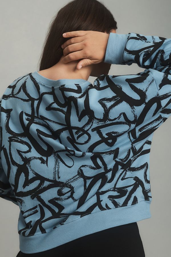 Slide View: 6: Maeve Heart Printed Sweater