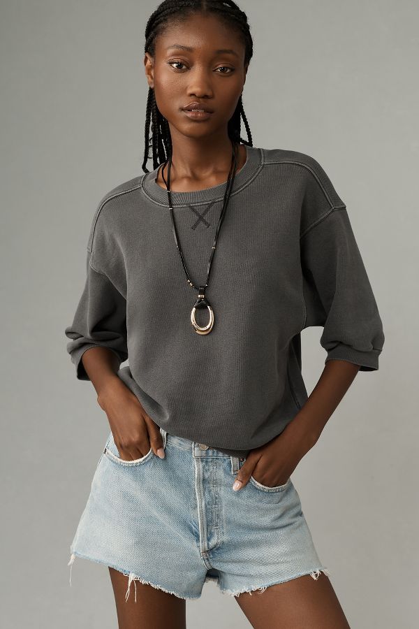 Slide View: 1: The Niki Bubble Sweatshirt by Pilcro