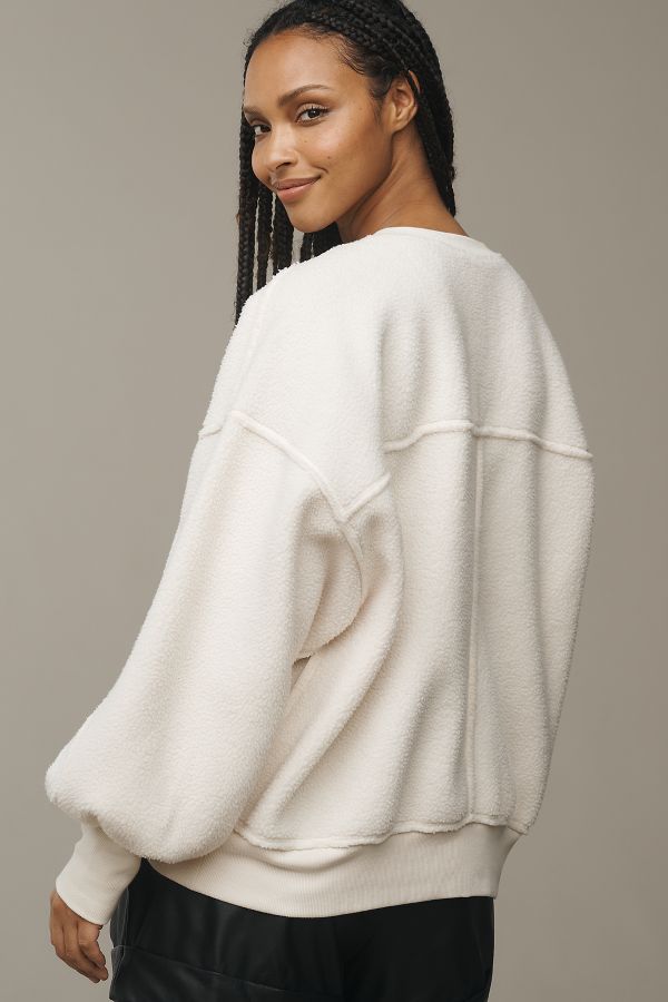 Slide View: 6: Pilcro Slouchy Crew-Neck Sweatshirt