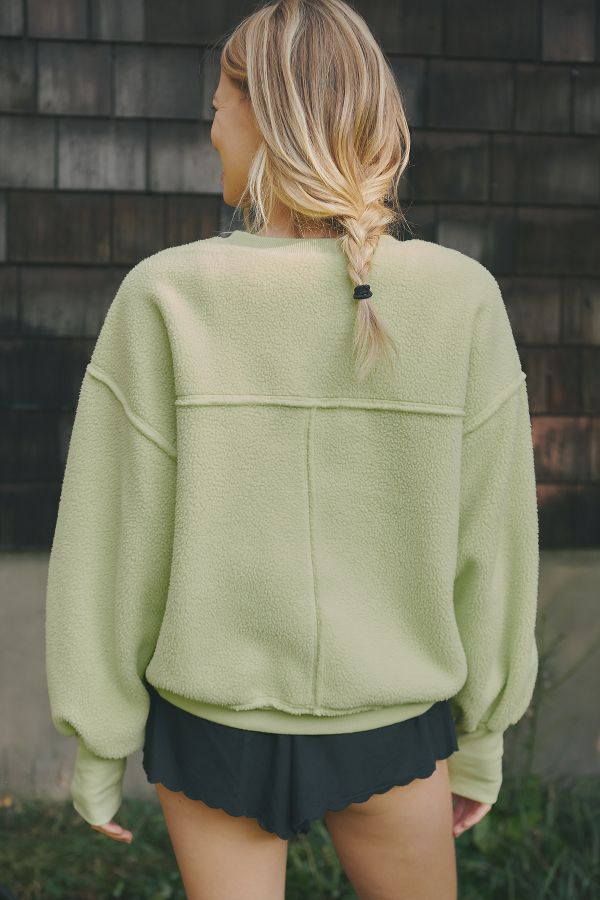 Slide View: 3: Pilcro Slouchy Crew-Neck Sweatshirt