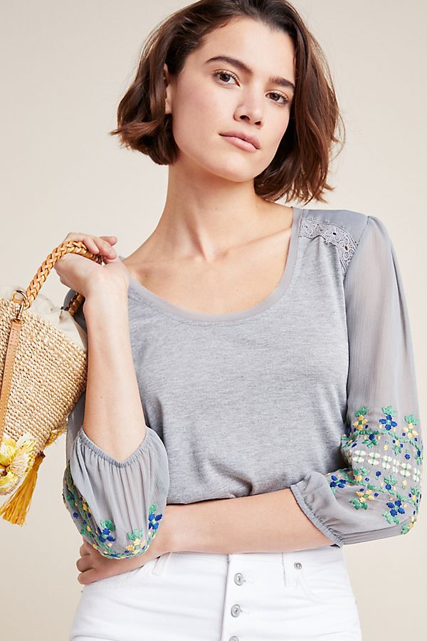 Slide View: 1: Julia Embroidered Top