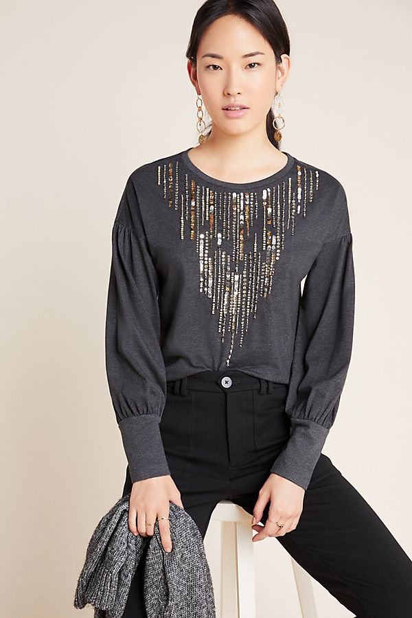 Slide View: 1: Chiara Sequined Top