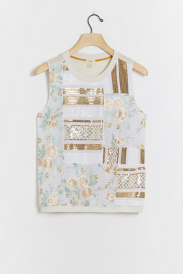 anthropologie sequin top