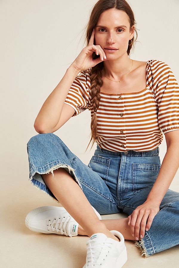 Slide View: 1: Jaime Puff-Sleeved Top