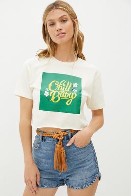 cropped graphic tee