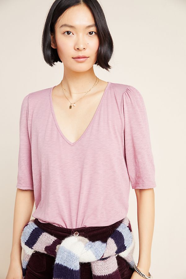 Slide View: 1: Fran V-Neck Tee