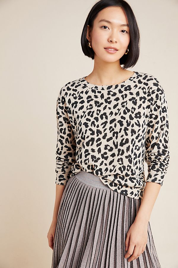 Slide View: 1: Dita Hacci Leopard Pullover