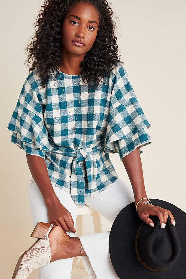 Slide View: 1: Joan Gingham Top