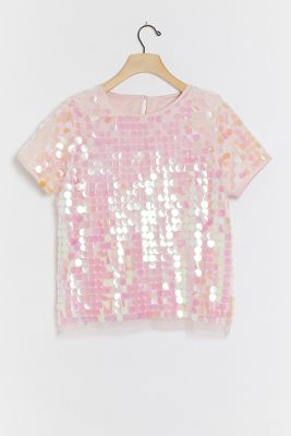 anthropologie sequin top