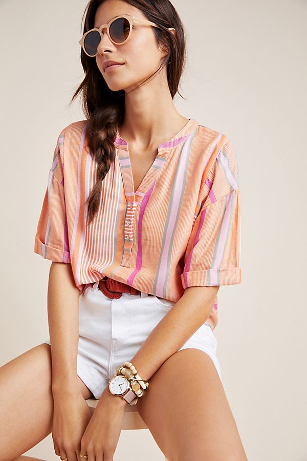 Slide View: 1: Elisabeth Puff-Sleeved Top