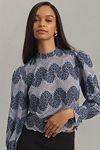 Thumbnail View 3: Dolan Left Coast Mock-Neck Lace Blouse