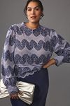 Thumbnail View 6: Dolan Left Coast Mock-Neck Lace Blouse