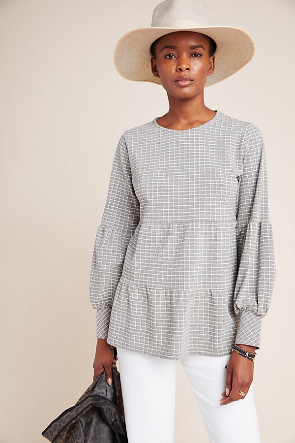 Slide View: 1: Norma Tiered Babydoll Top