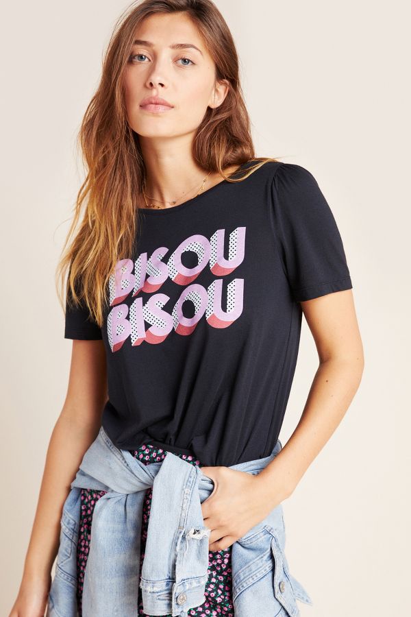 Bisou Graphic Tee | Anthropologie