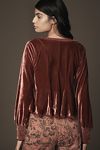 Thumbnail View 2: By Anthropologie Swing Velvet Peasant Top