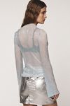 Thumbnail View 2: By Anthropologie Long-Sleeve Mock-Neck Metallic Top