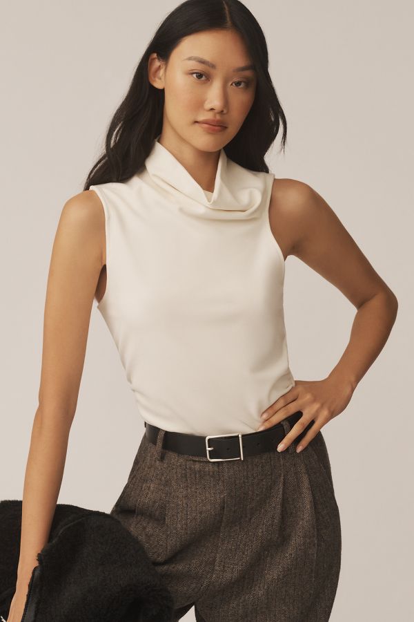 Slide View: 1: By Anthropologie Jersey Cowl-Neck Tank Top